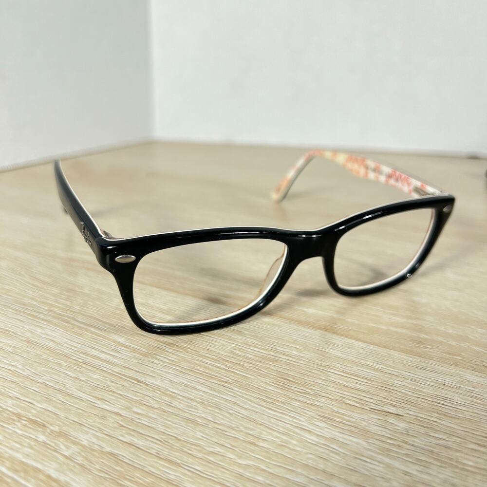Ray-Ban RB5228 5014 Eyeglasses Black White and Red 50-17-140 Frames Only